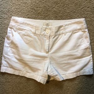 White LOFT Shorts